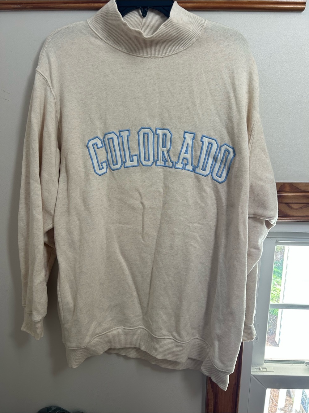 Aerie Cream 'Colorado' Mock Neck Sweater